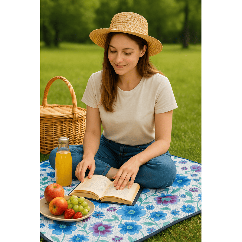 Portable Picnic Mat for Family Outings – Waterproof, Foldable & Easy to Carry (140*120)cm