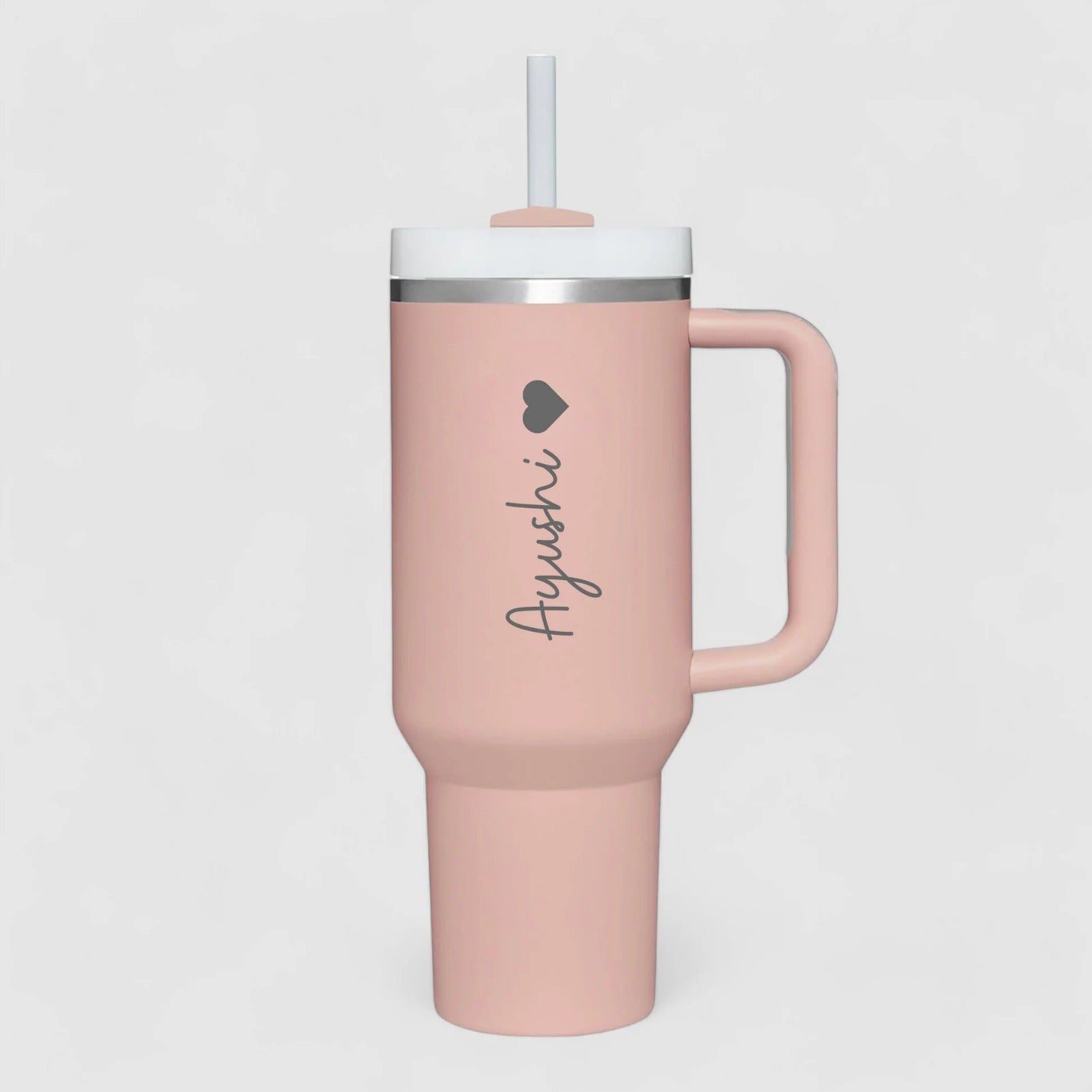 Customized Name-Printed 1200ml Insulated Stainless Steel Tumbler with Straw and Lid
