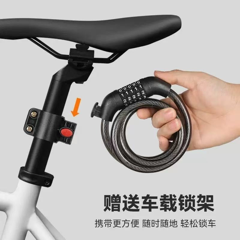 Heavy Duty Number Combination Multipurpose Lock Anti-Theft, Steel Cable Safety Lock with for Bike, Bicycle (Random Color)